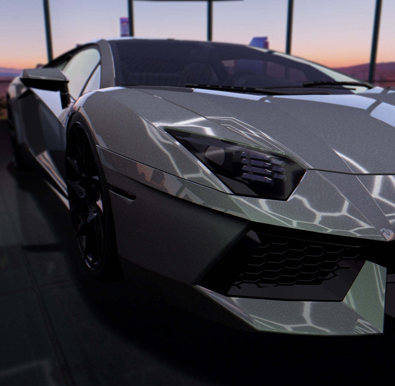 Gloss Dark Grey Green Shift