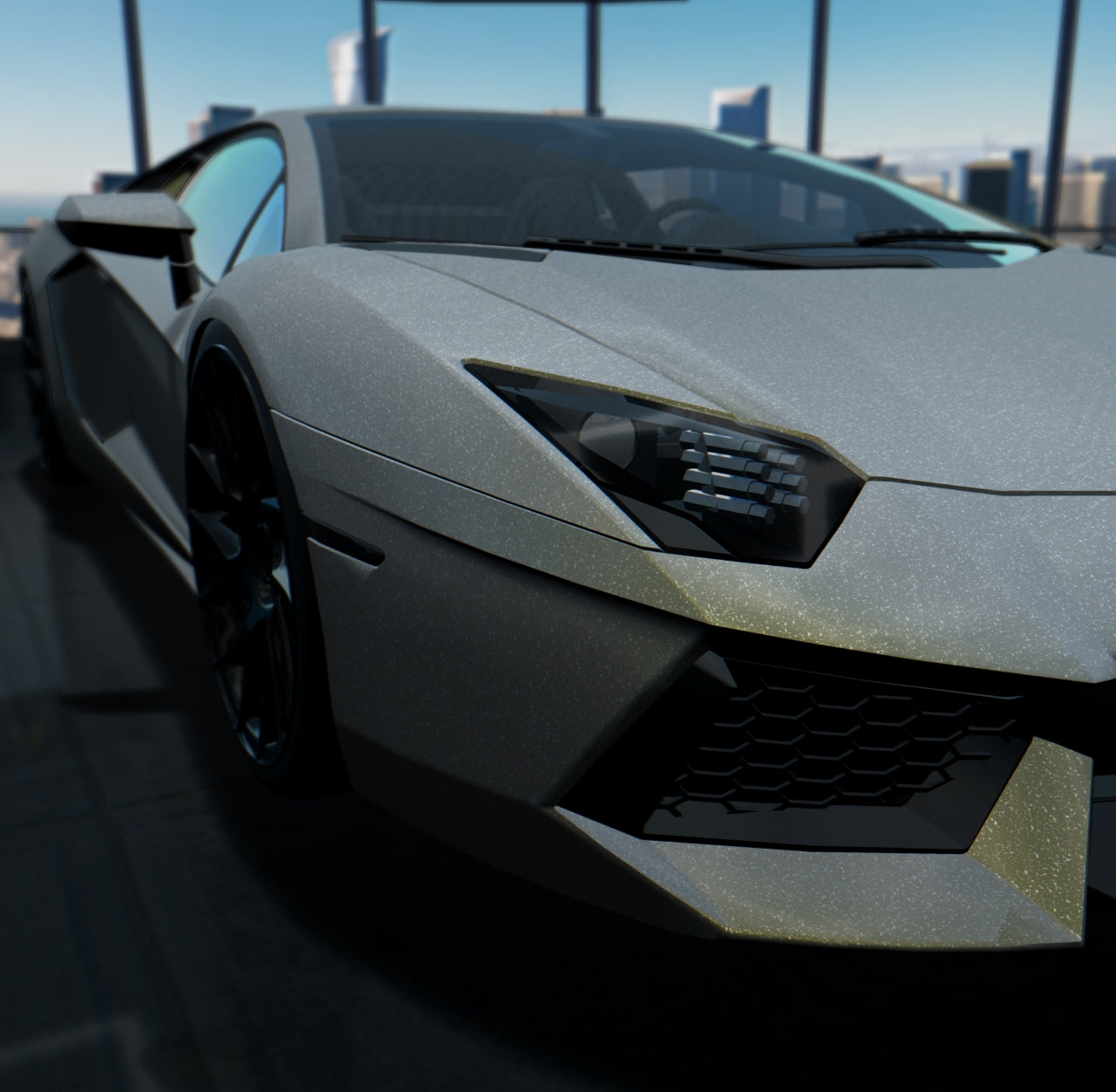Gloss Diamond Chalk Grey Gold Shift