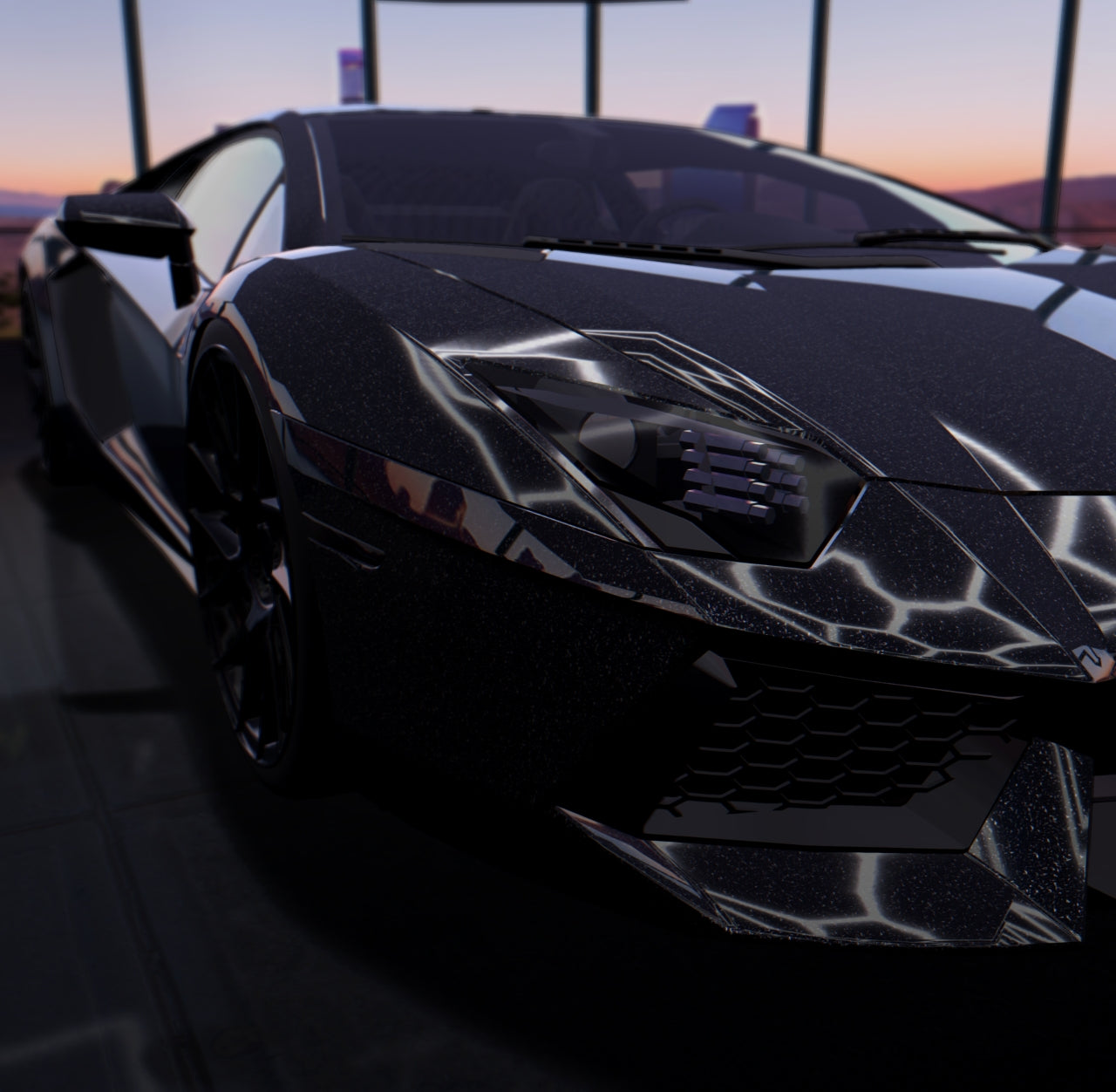 Gloss Diamond Sparkle Black