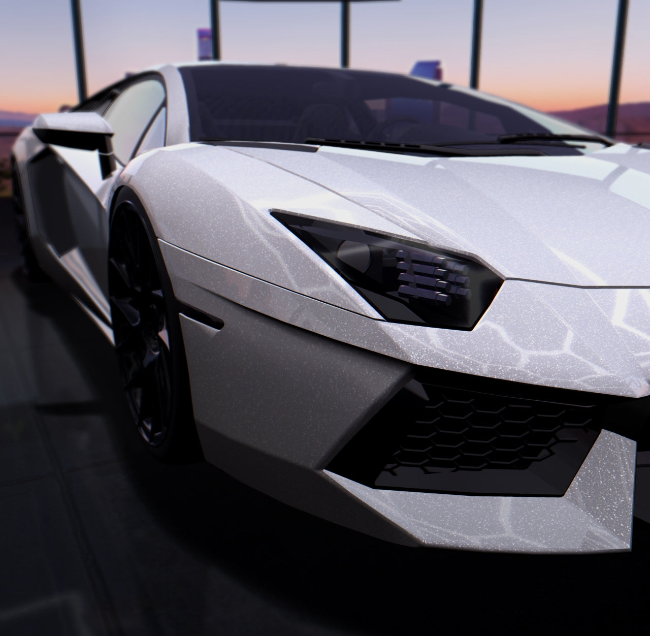 Gloss Diamond Sparkle White