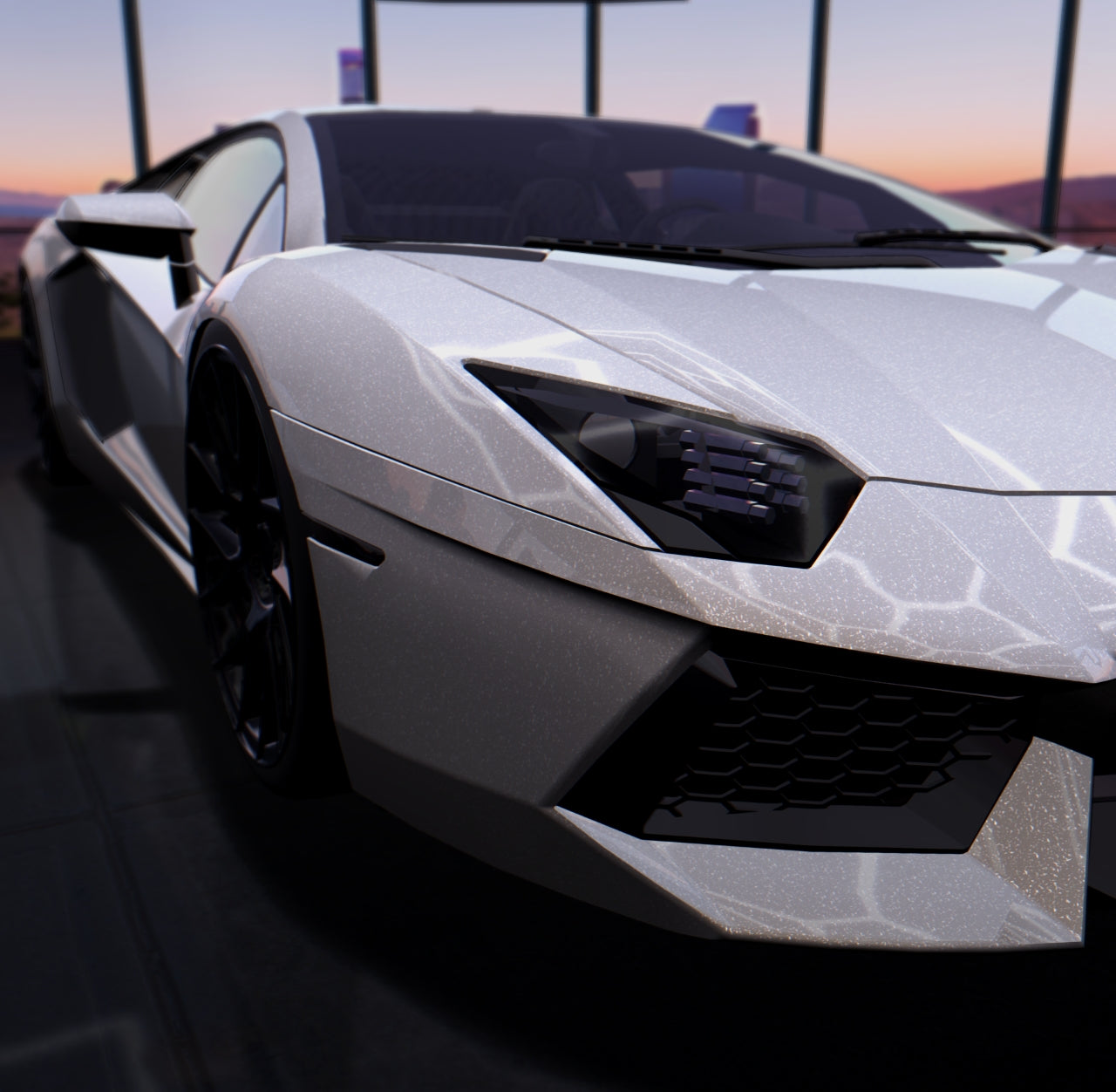 Gloss Diamond White Gold Shift