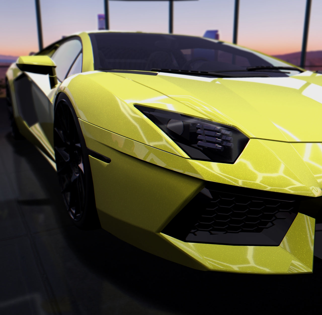 Gloss Fluoro Yellow Gold Shift