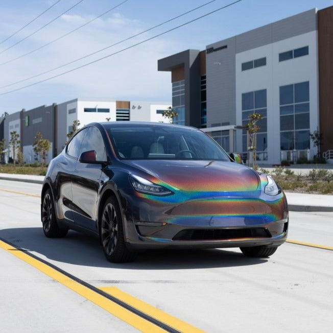 Gloss Iridescent Psychedelic Grey - Aura Vinyl