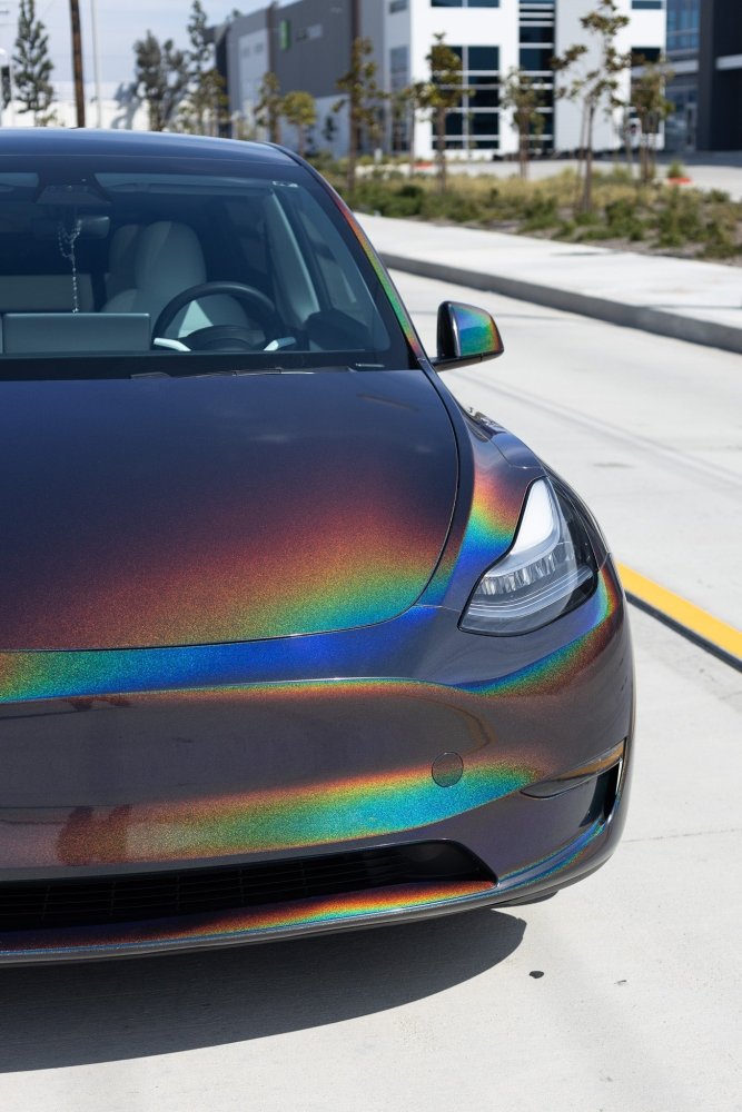 Gloss Iridescent Psychedelic Grey - Aura Vinyl