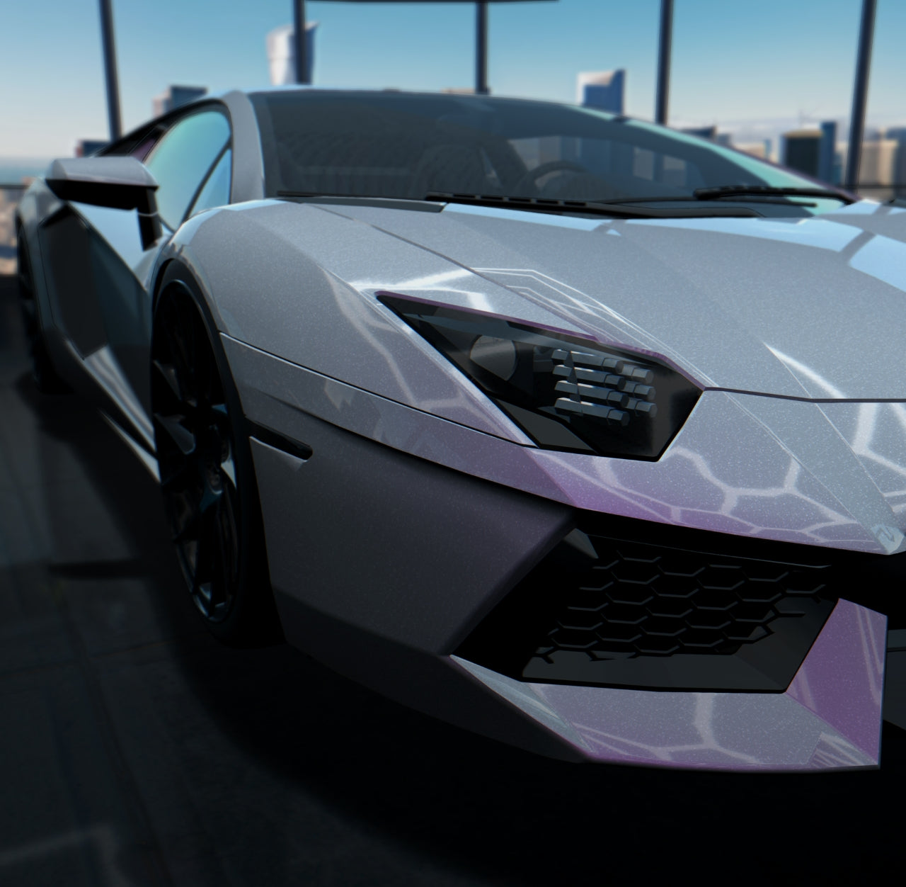 Gloss Nebula Silver Purple
