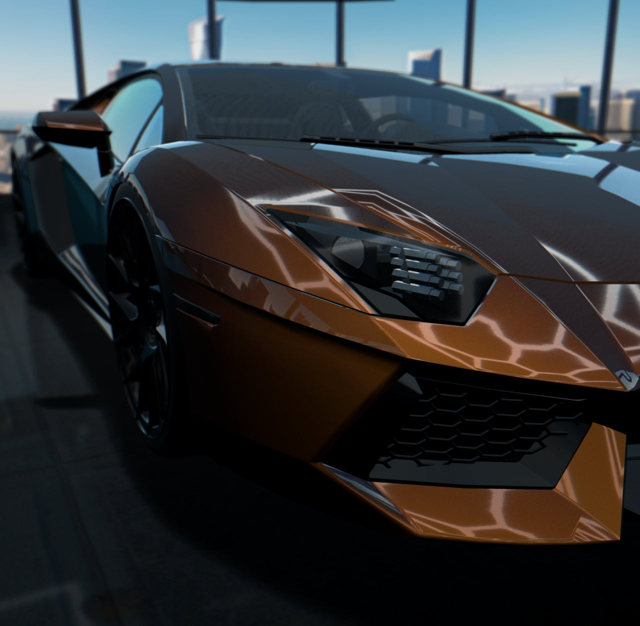 Gloss Paint Metallic Amber Red