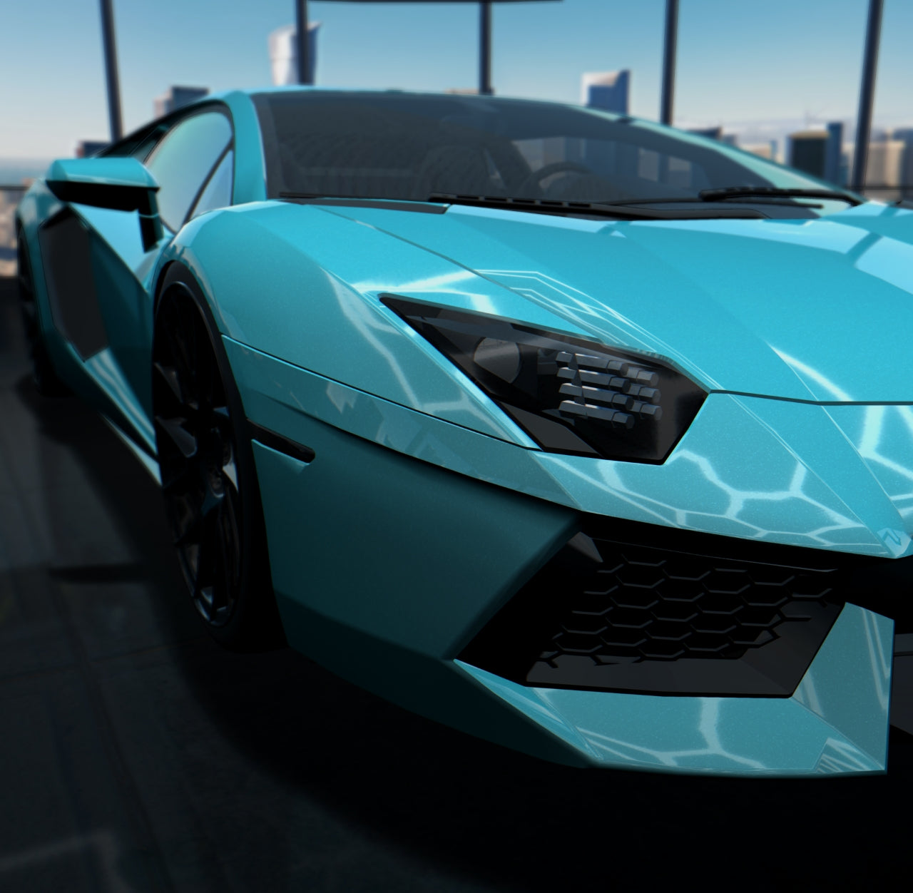 Gloss Paint Metallic Lake Blue