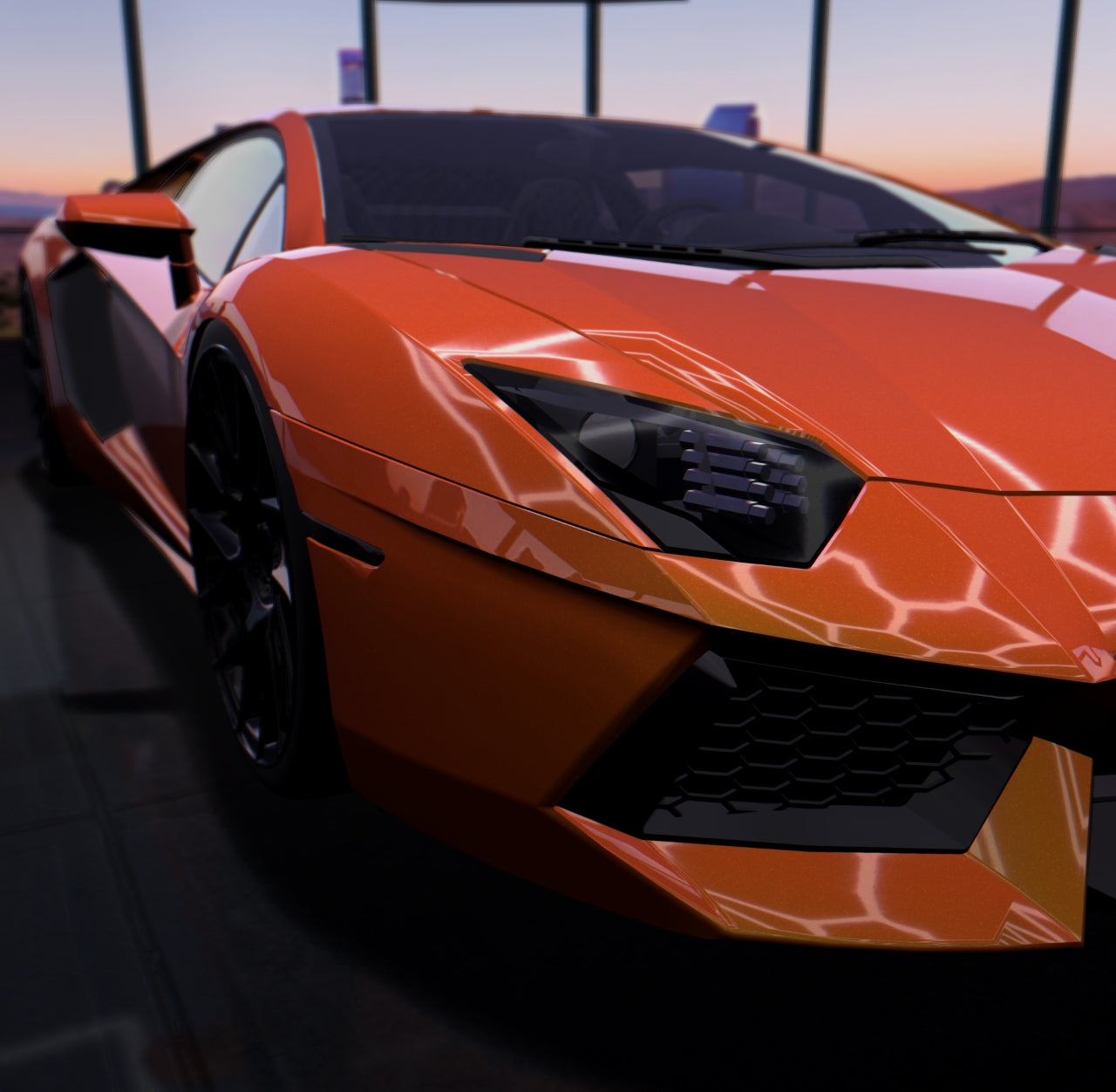 Gloss Paint Metallic Orange Gold