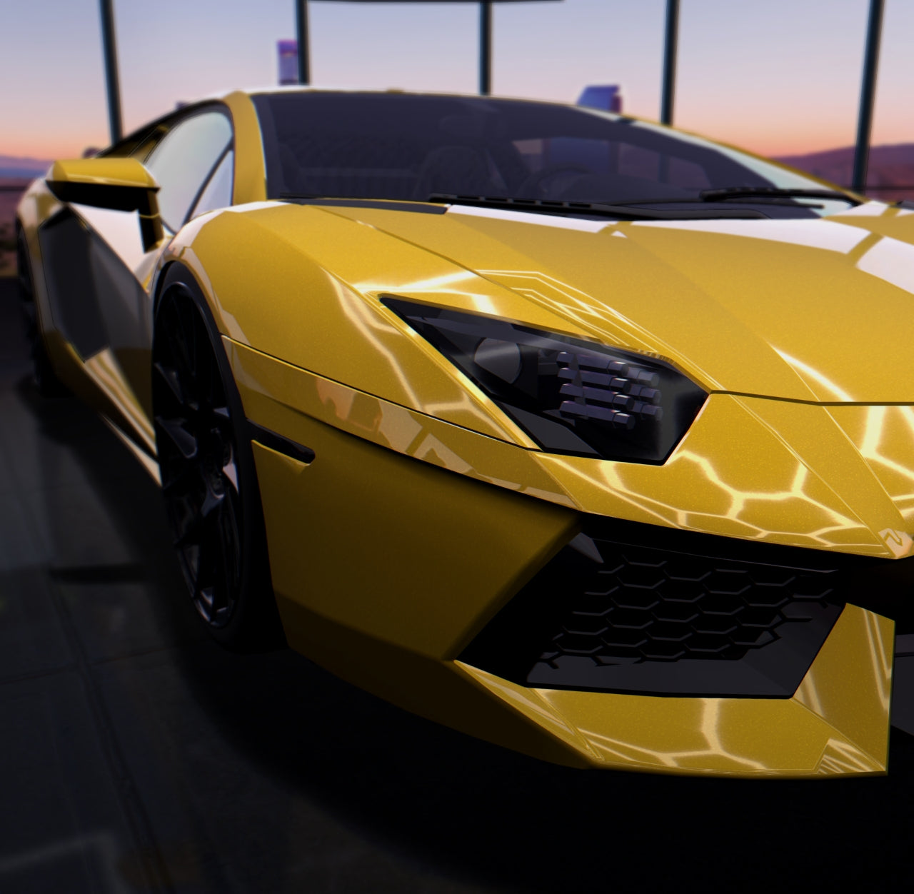 Gloss Paint Metallic Sunflower Yellow