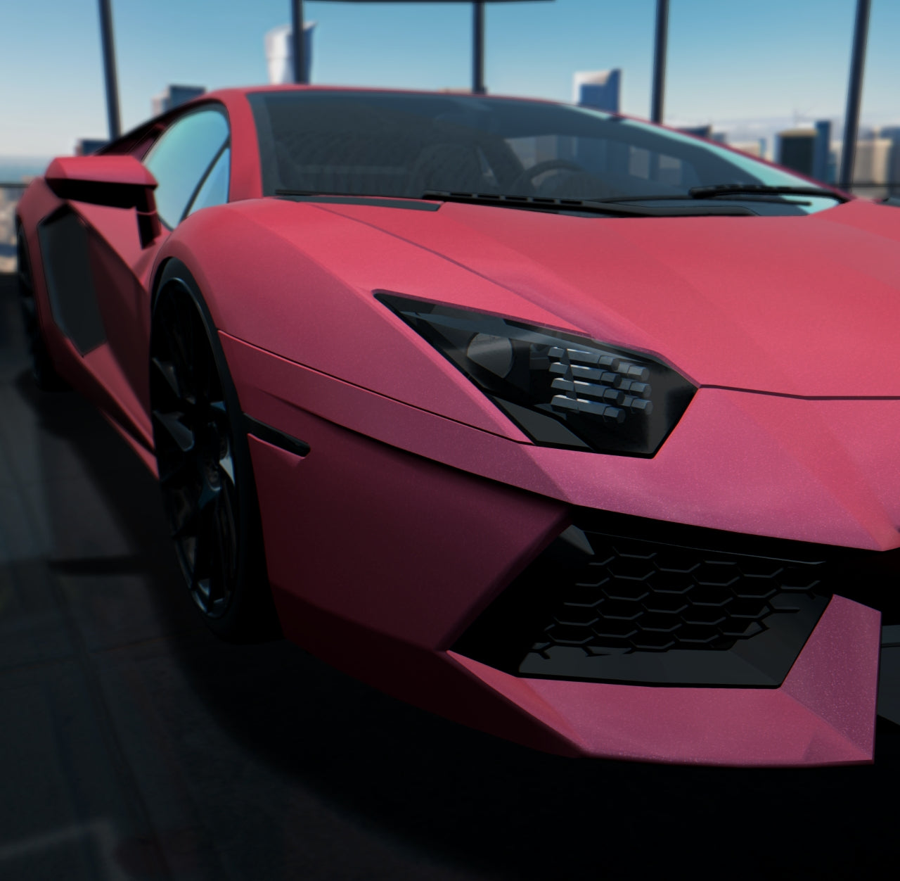 Satin Diamond Deep Pink Shift