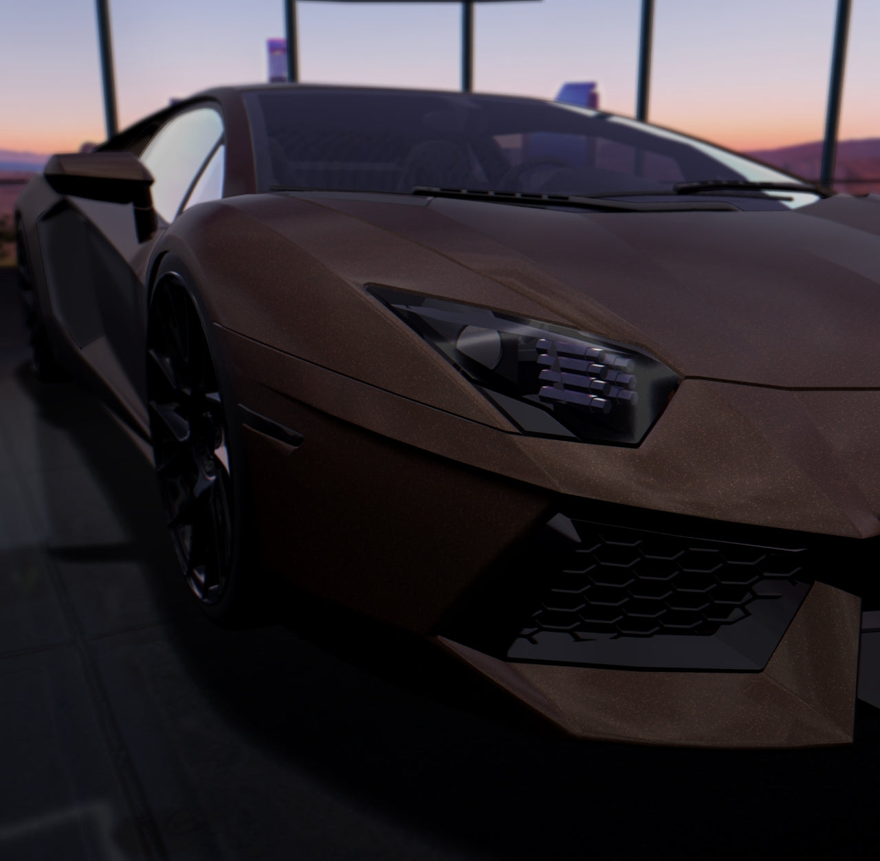Satin Electric Grey Brown