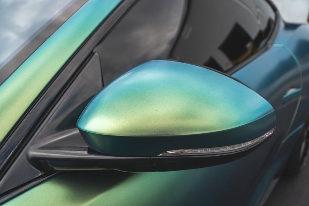 Satin Nebula Jungle Green Blue - Aura Vinyl
