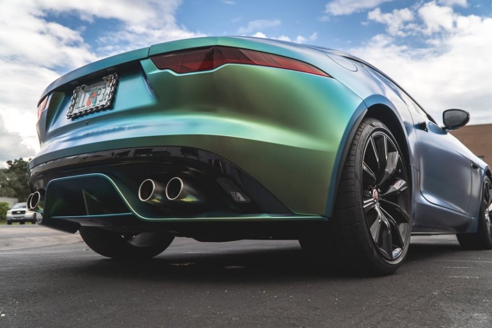 Satin Nebula Jungle Green Blue - Aura Vinyl