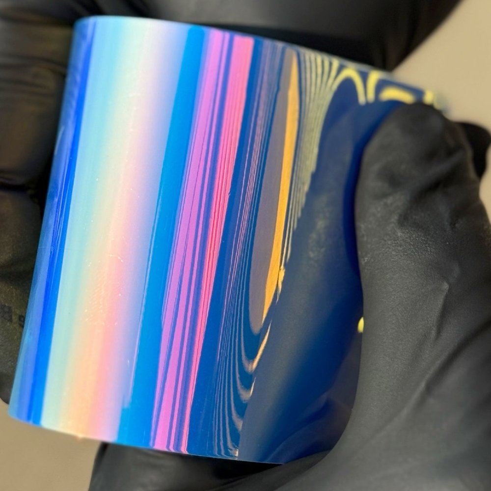 Ultra Gloss Blue Prismatic Chrome - Aura Vinyl