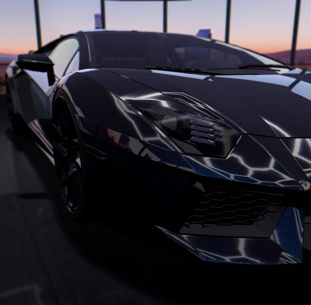 Ultra Gloss Diamond Black Blue Shift