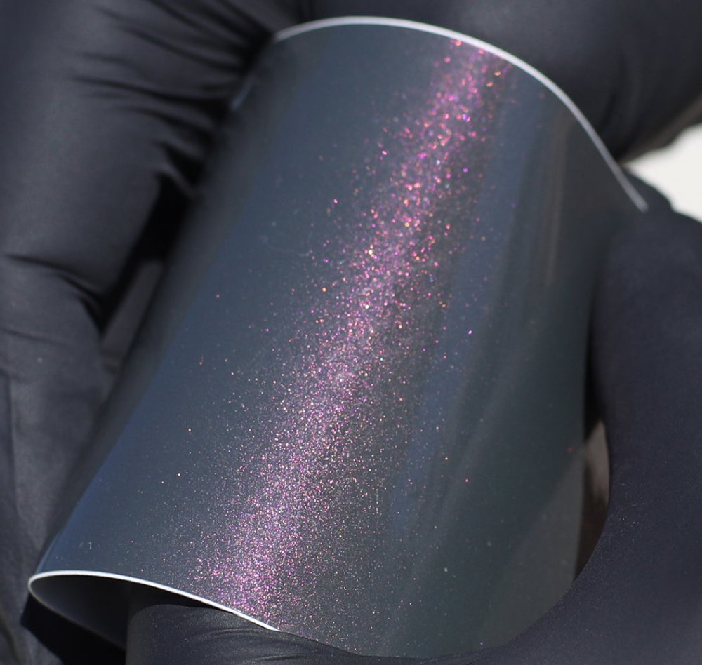 Gloss Diamond Nebula Grey Red - Aura Vinyl