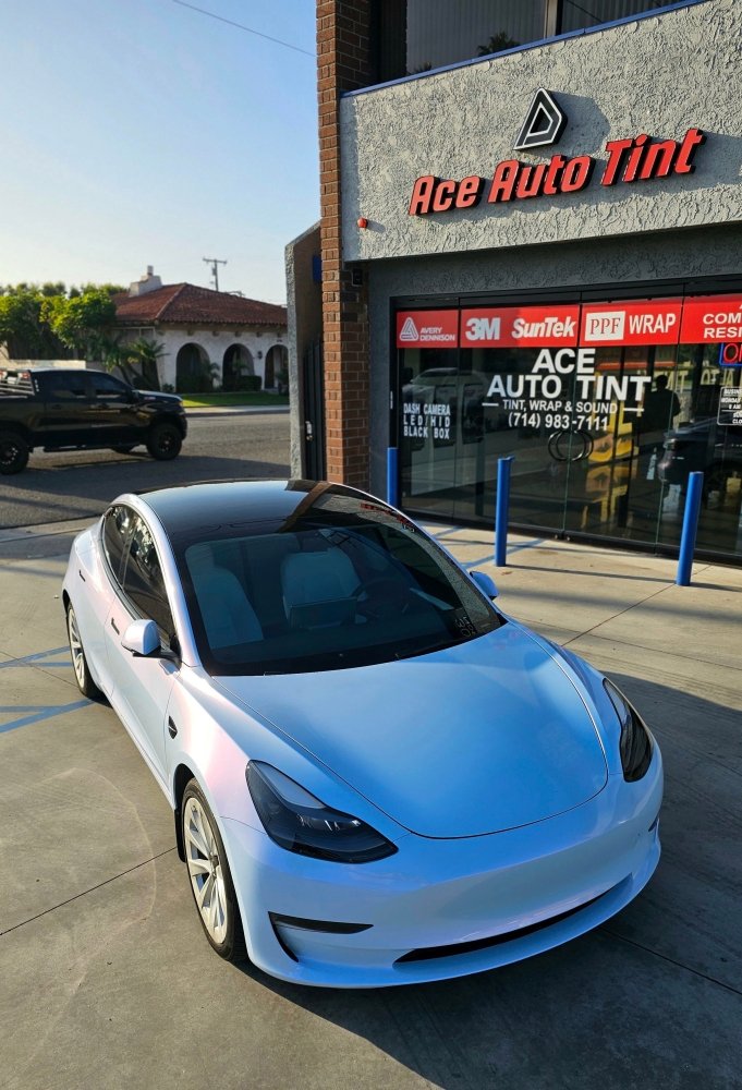 Gloss Fog Blue Red Shift - Aura Vinyl