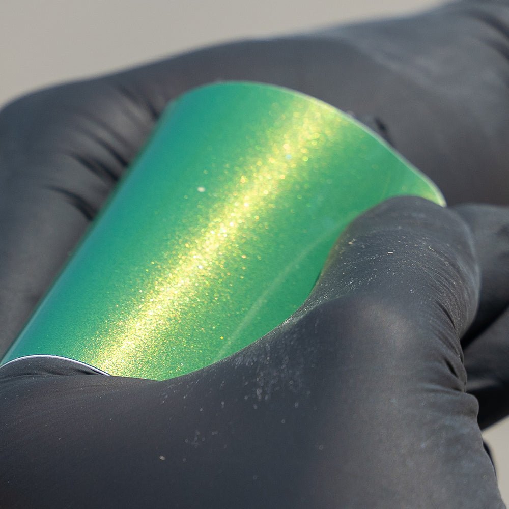 Gloss Nebula Rainbow Emerald Green Sheet