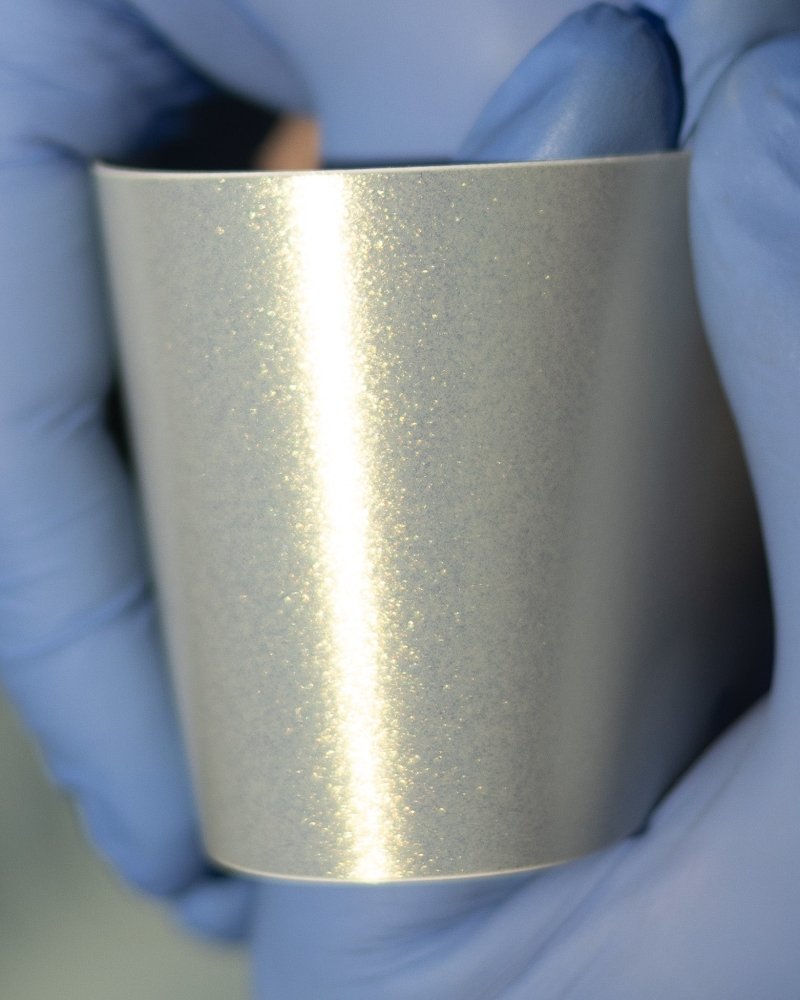 Satin Diamond Chalk Grey Gold Shift - Aura Vinyl