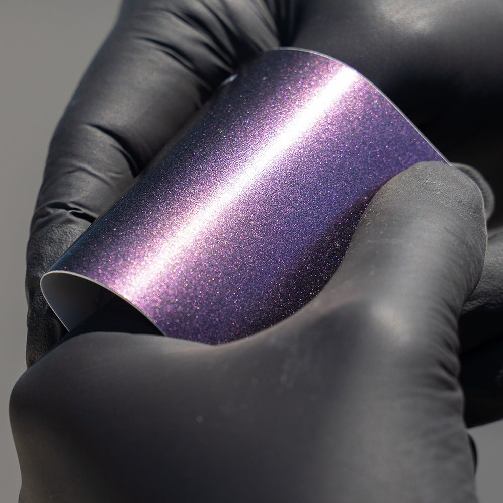Satin Diamond Nebula Red Purple Roll- Aura Vinyl