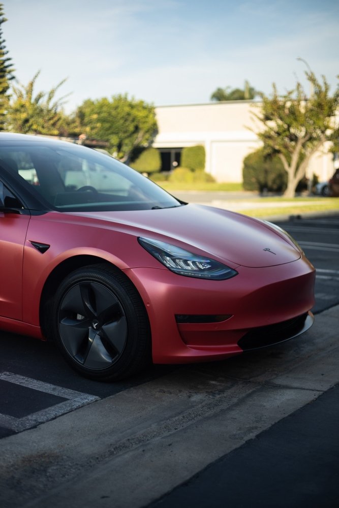 Satin Metallic Red - Aura Vinyl