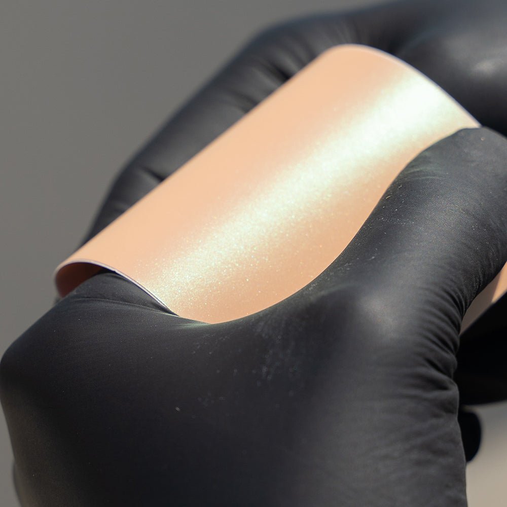 Satin Peach Gold Shift - Aura Vinyl