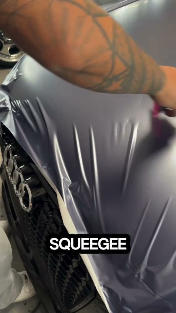 Audi RS7 Hood Wrap Wrinkle Removal Technique - Aura Vinyl
