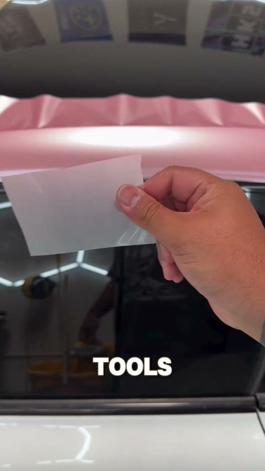 Backing paper trick for tucking vinyl wrap - Aura Vinyl