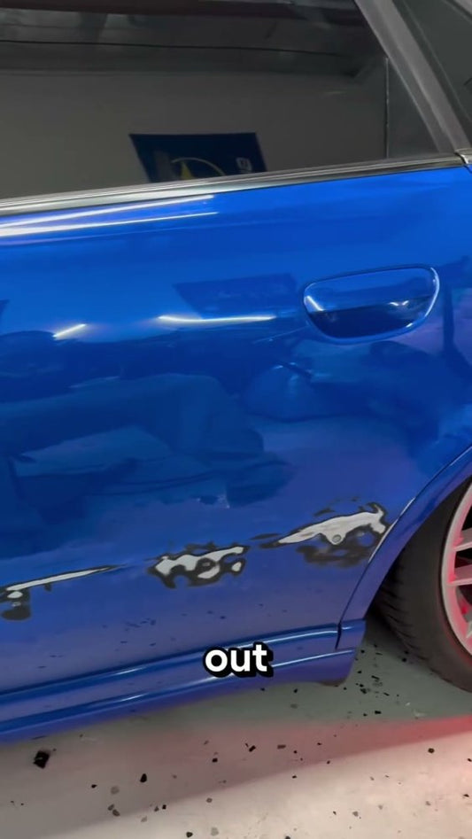 Blue vinyl wrap on a 1997-2002 Audi S4 - Aura Vinyl
