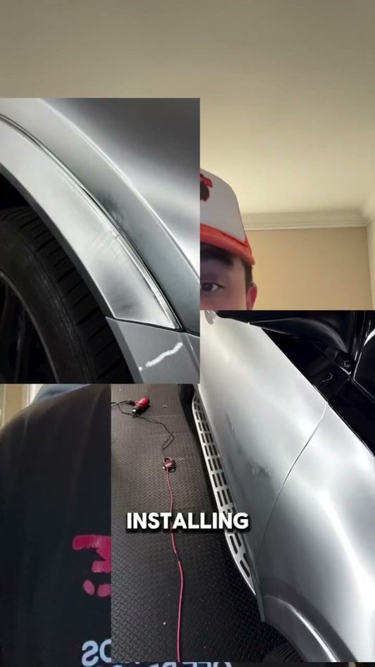 Blue vinyl wrap support on an Audi S4 - Aura Vinyl