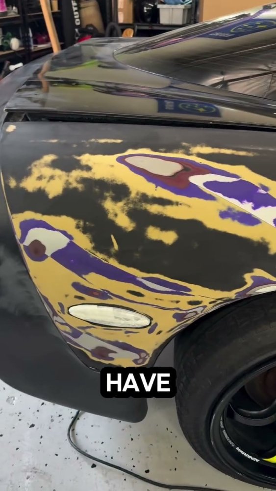 Gloss Black wrap on a 1997-2004 Chevrolet Corvette - Aura Vinyl