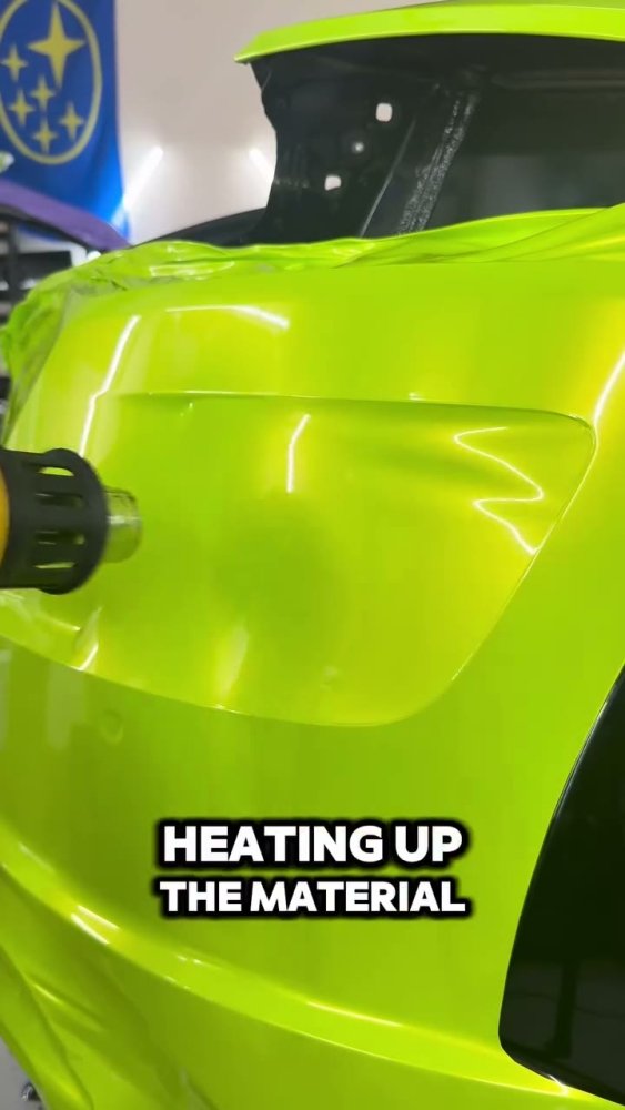 Gloss Lime Green wrap on an Audi R8 - Aura Vinyl