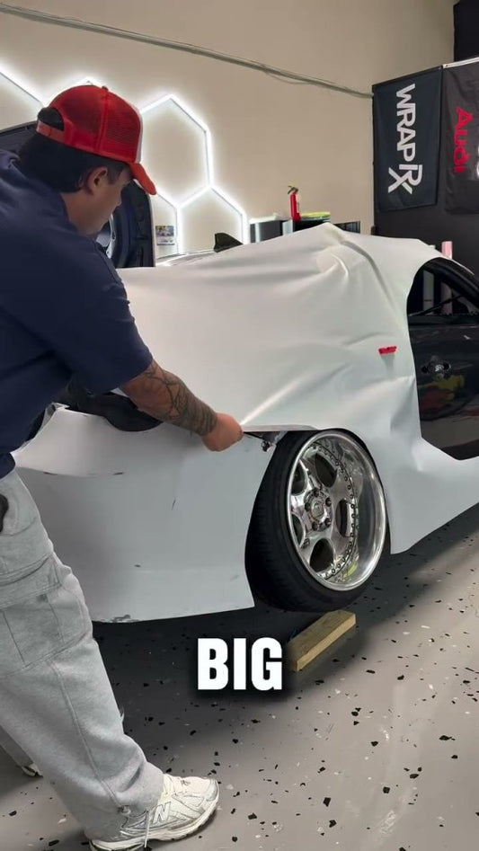 Grey vinyl wrap on a Subaru BRZ - Aura Vinyl