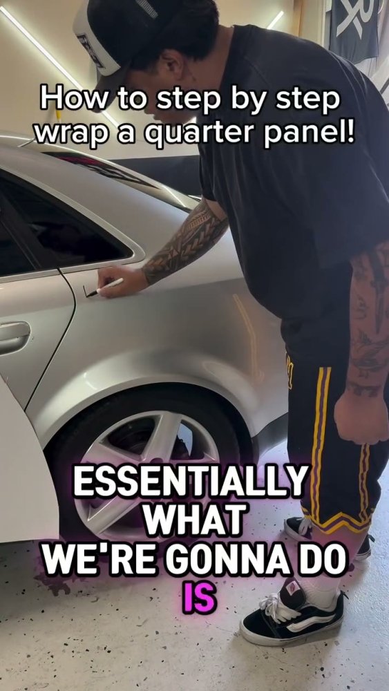 How to wrap a quarter panel on an Audi A4 - Aura Vinyl