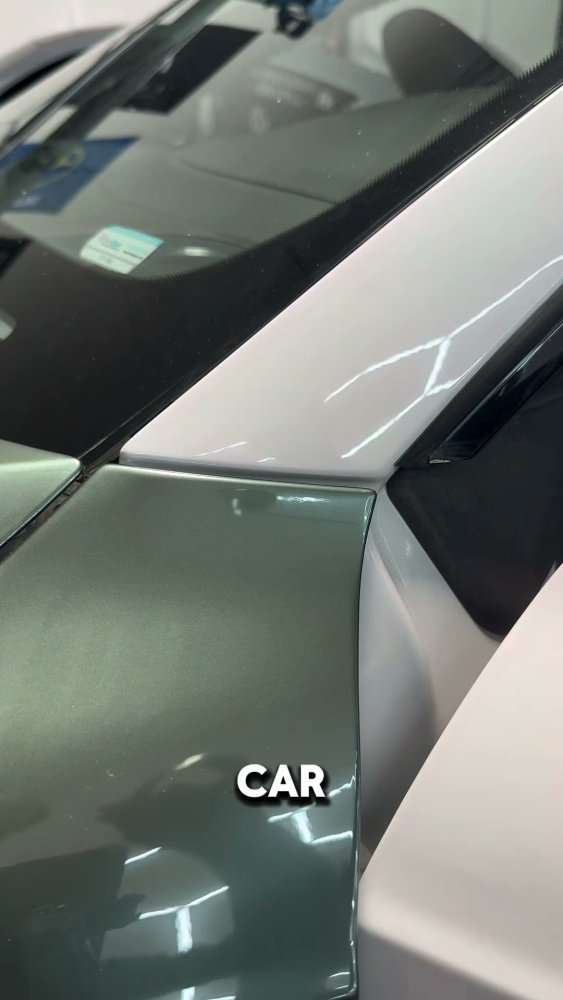 Knifeless A-Pillar Wrap on a Tesla Model 3 - Aura Vinyl