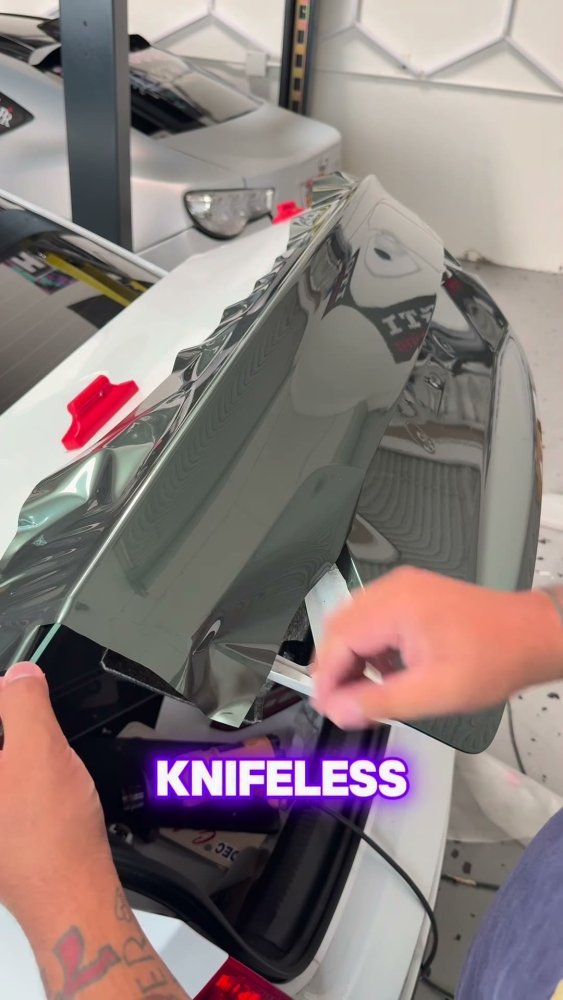 Knifeless Tape Vinyl Wrap Tip on a Scion FR-S - Aura Vinyl