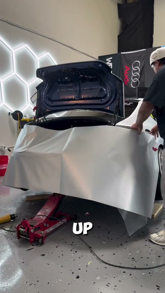 Silver wrap on a 2012-2020 Subaru BRZ - Aura Vinyl