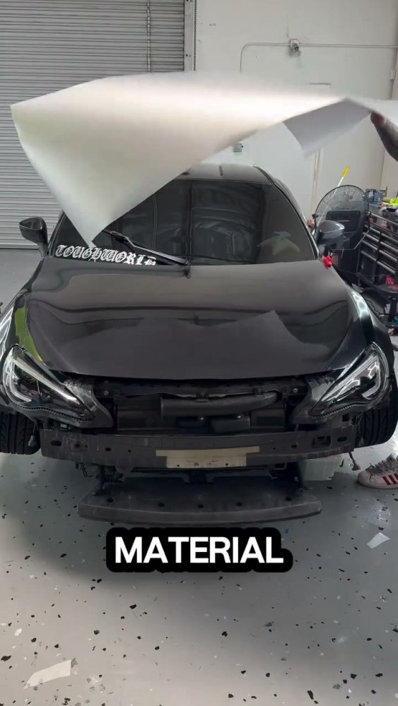 Solo Vinyl Wrap on a Scion FR-S Hood - Aura Vinyl