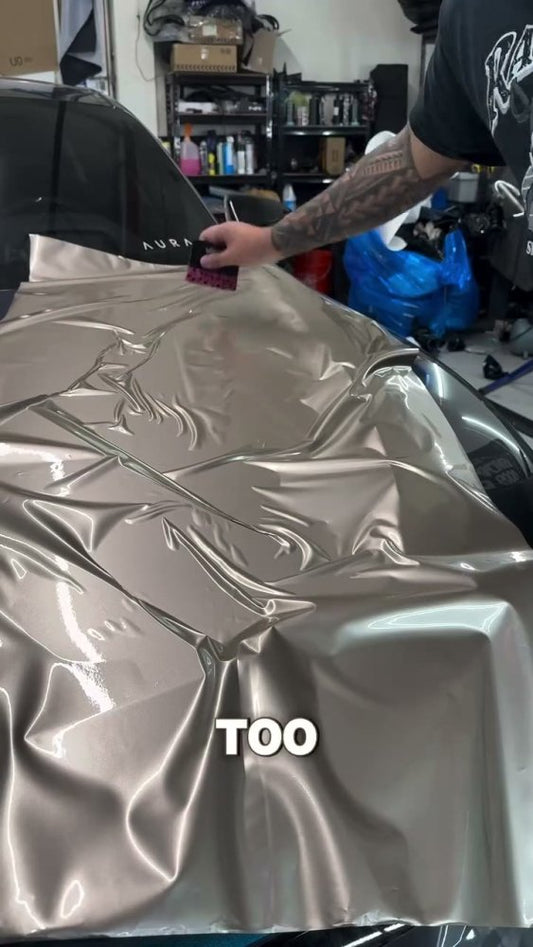 Vinyl wrap install on an Audi e-tron GT - Aura Vinyl