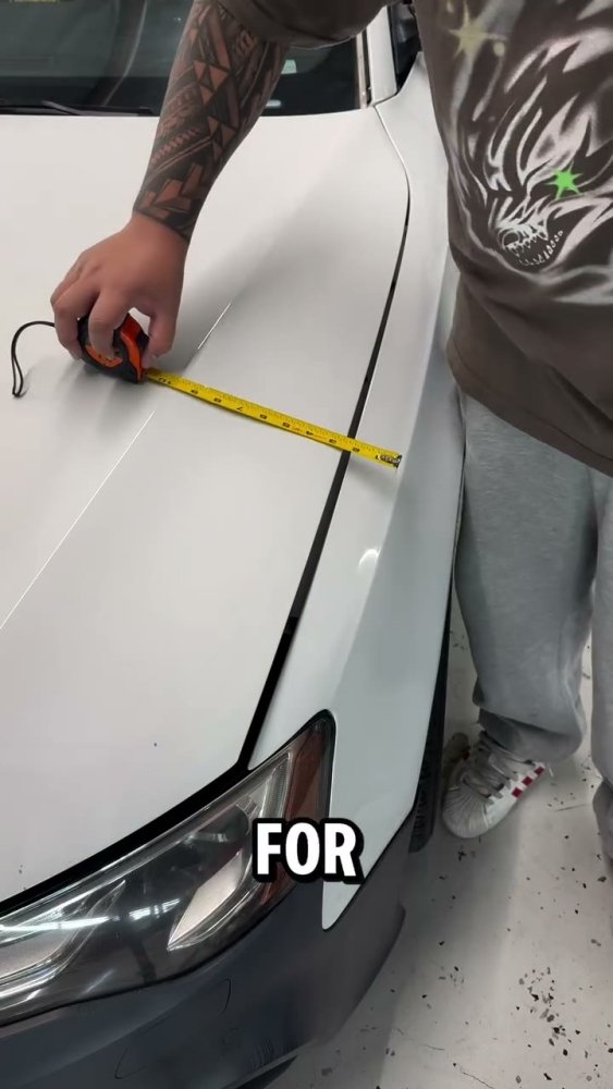 Vinyl wrap measuring on a 2013 Audi A4 - Aura Vinyl