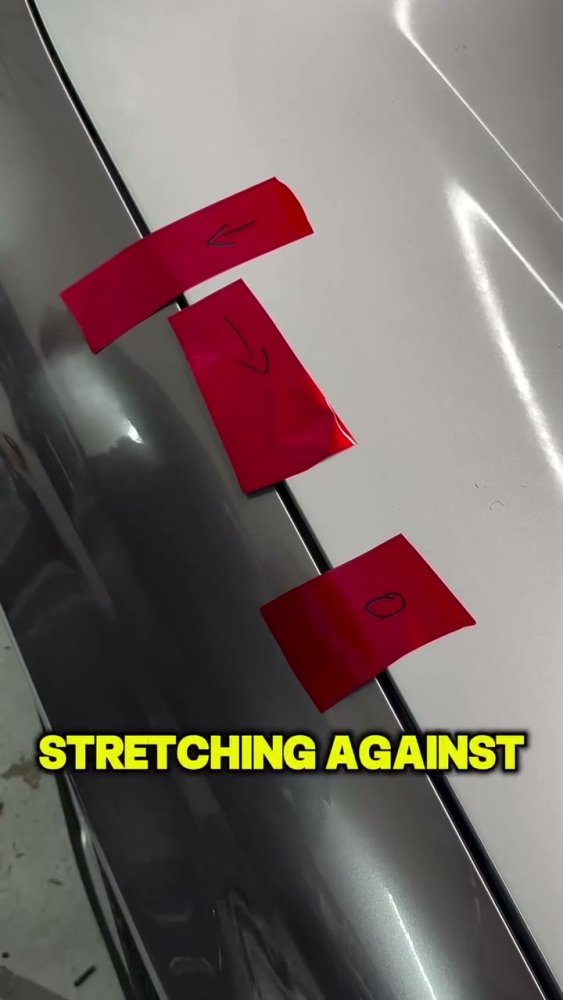 Vinyl wrap stretch with the grain vs against the grain - Aura Vinyl