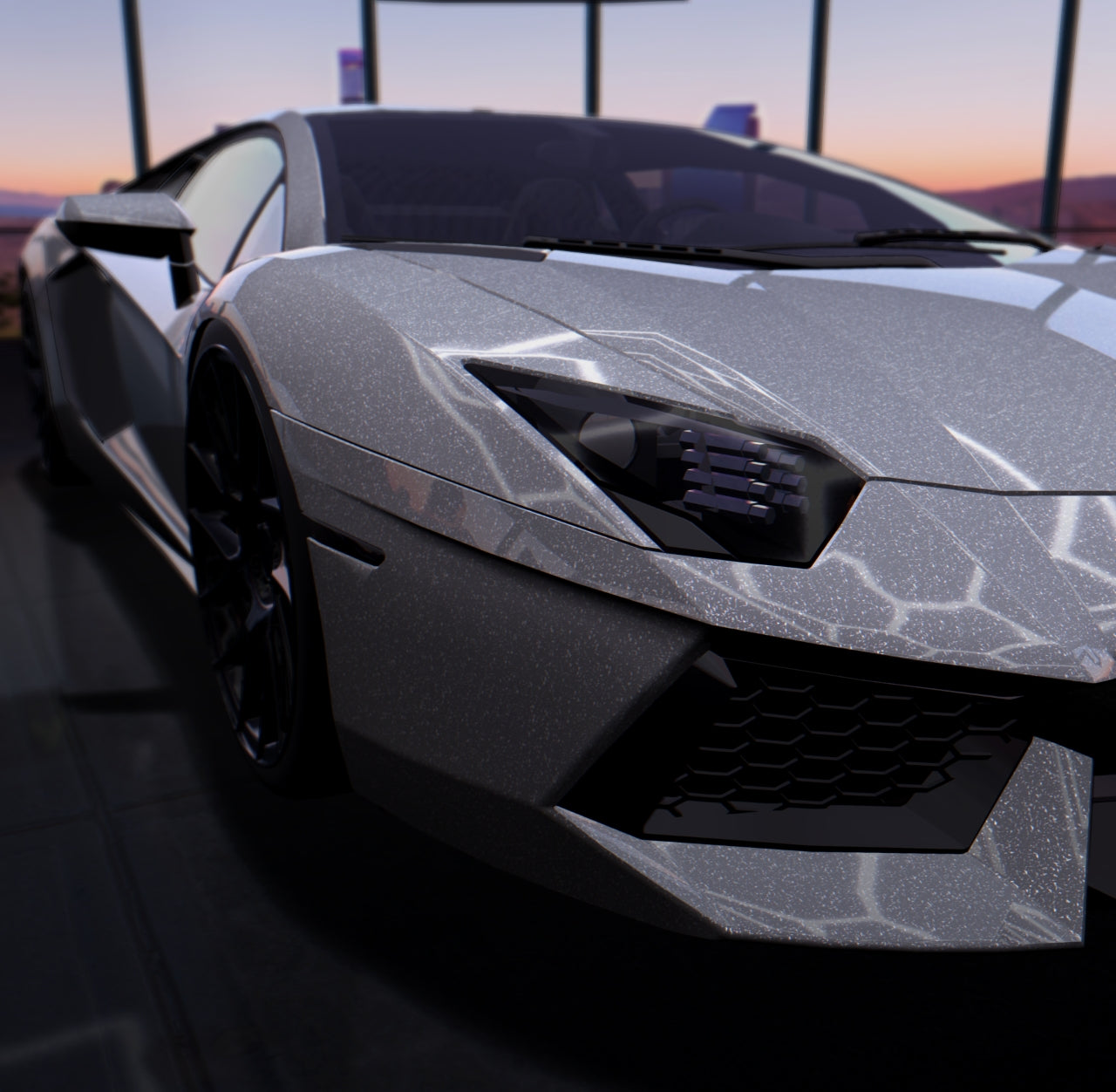 Gloss Diamond Crystal Grey
