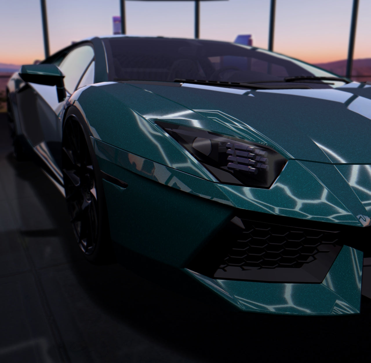 Gloss Paint Metallic Forest Green