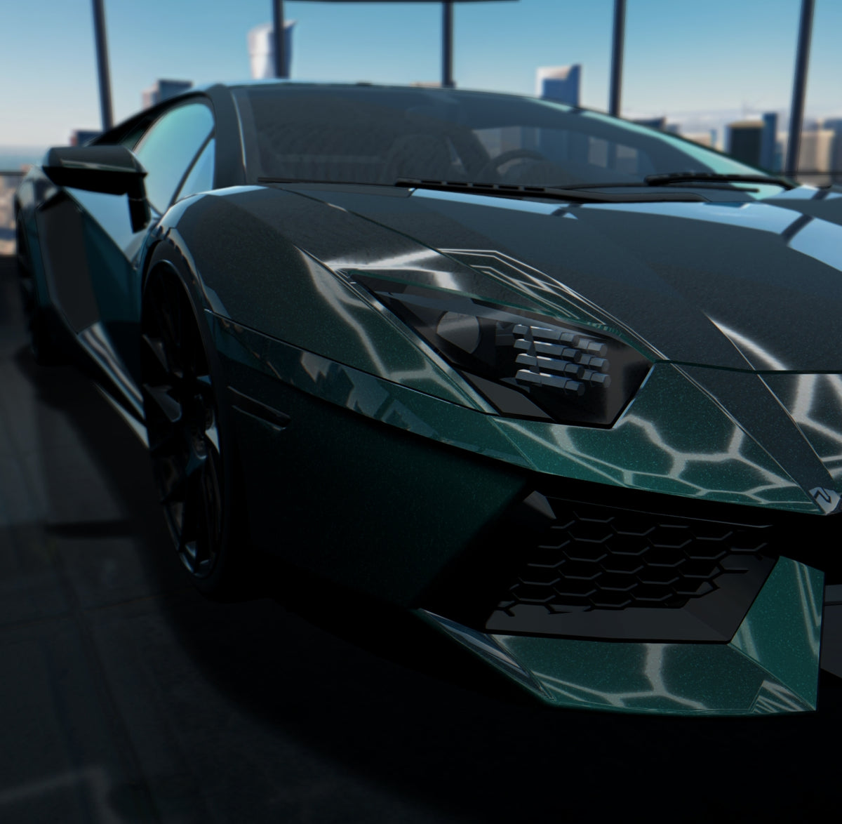 Gloss Paint Metallic Mercedes Green