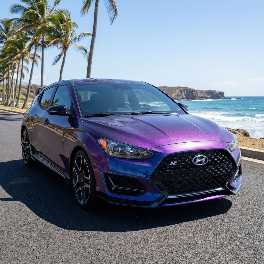 Hyper Gloss Diamond Nebula Blue Purple Red PPF - Aura Vinyl