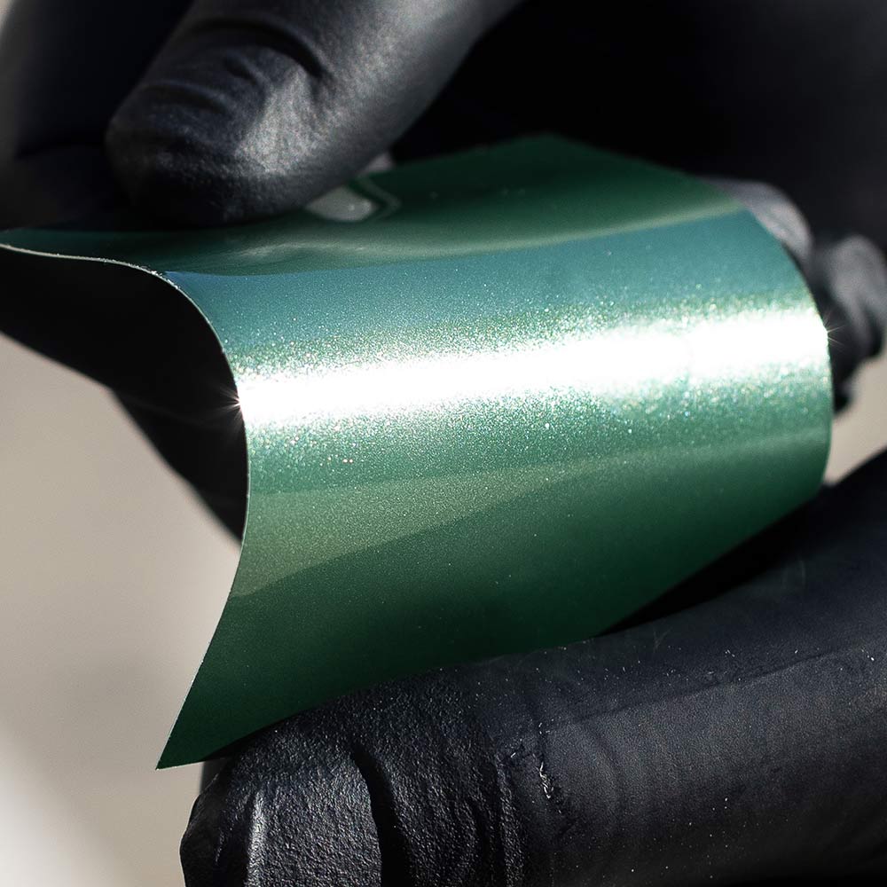 metallic green paint protection film (PPF) or vinyl wrap