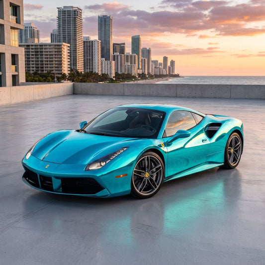 Hyper Gloss Teal Chrome PPF - Aura Vinyl