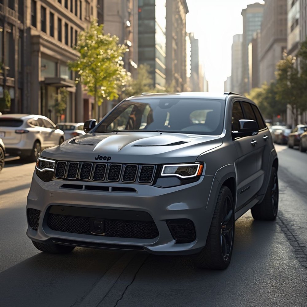 Matte Liquid Silver Wrapped Jeep