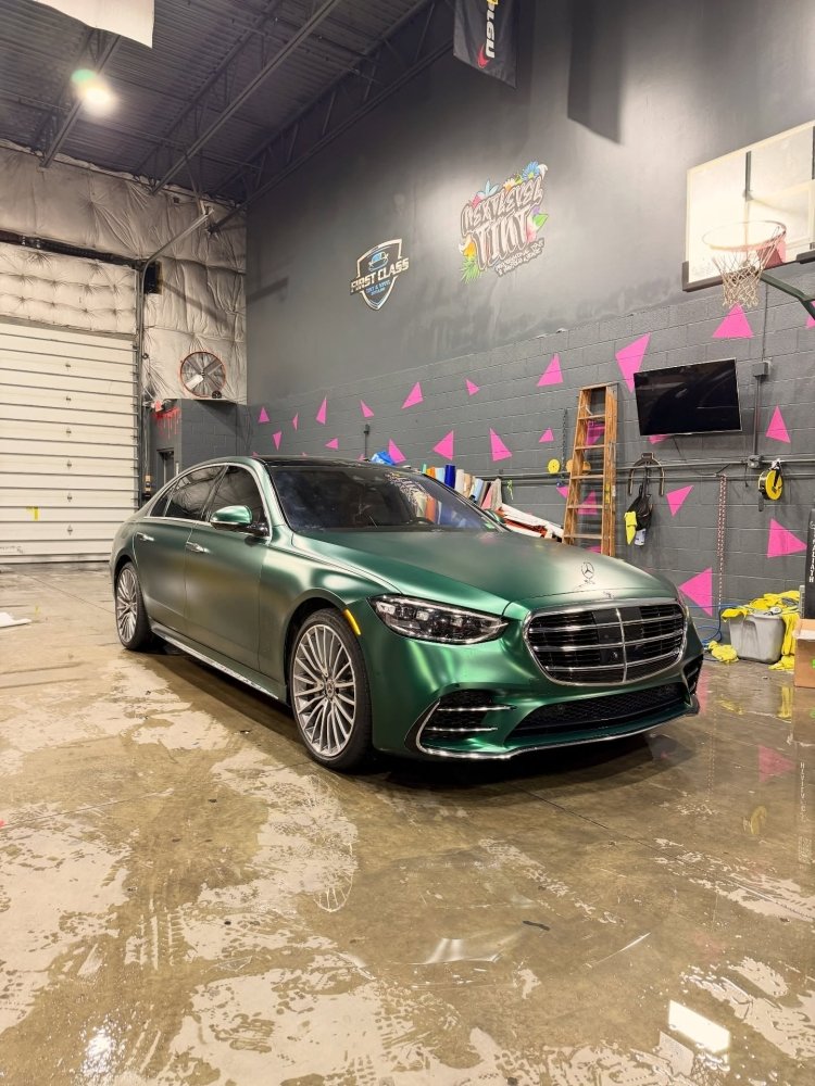 Matte Serpent Green Car Wrapped