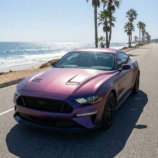 Satin Diamond Nebula Red Purple - Aura Vinyl